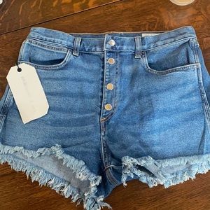 NWT rag and bone snap fly denim shorts